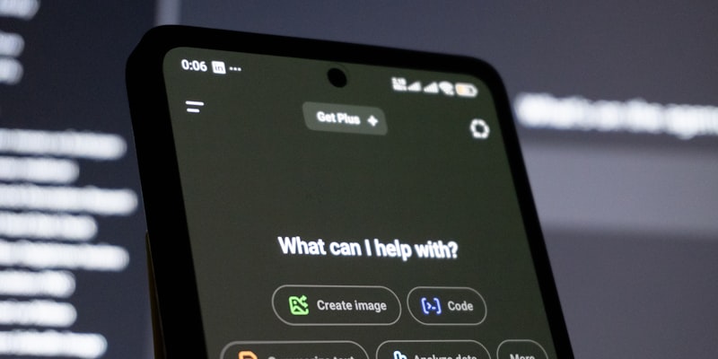 AI chatbot on smartphone